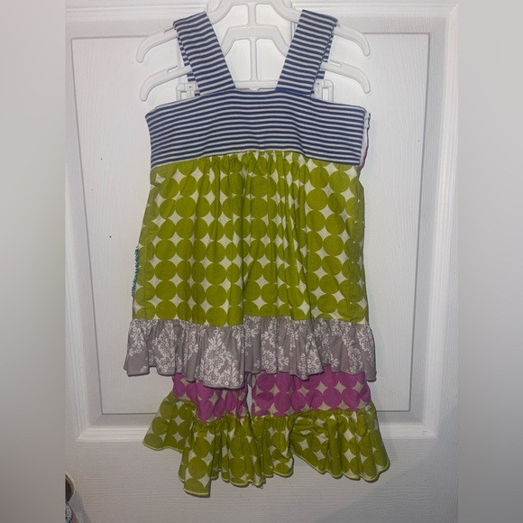 Girls 3T boutique outfit. La Jenns two piece tunic top and ruffle bottoms. EUC - Picture 3 of 5